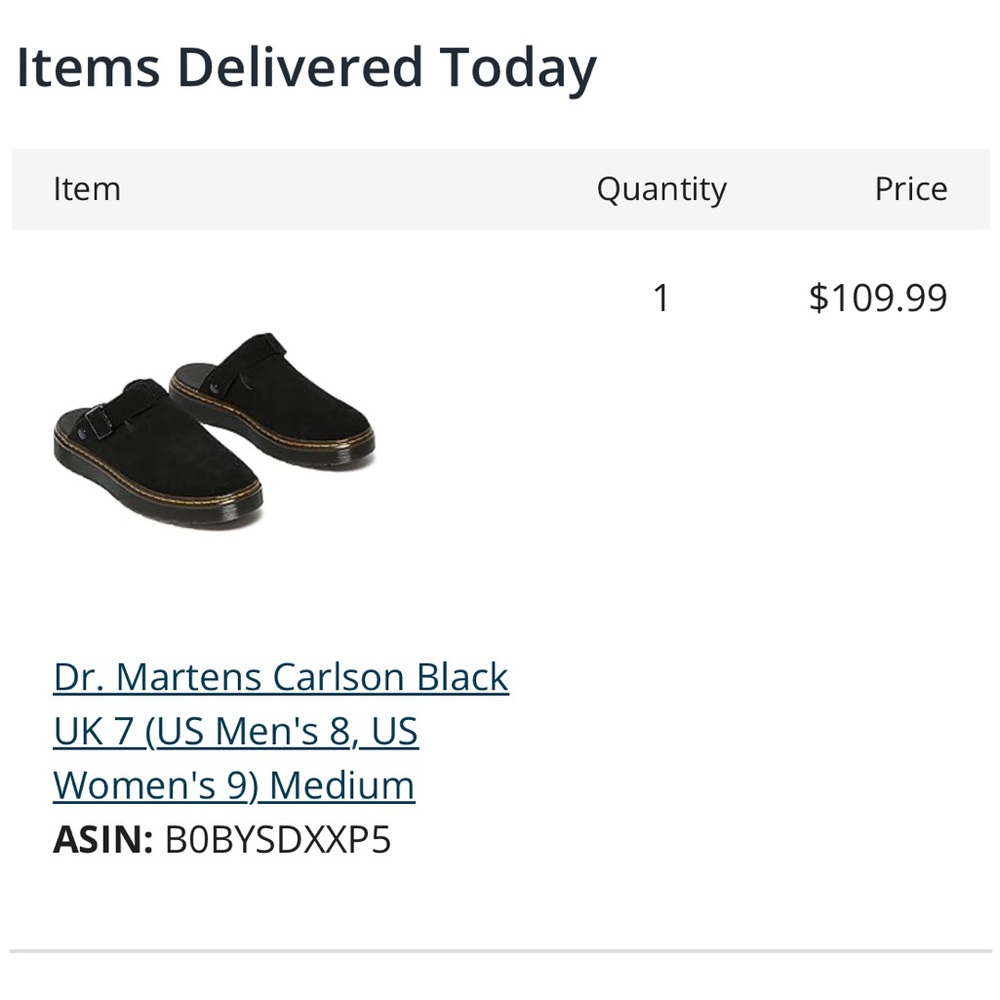 Dr. Martens Black Suede Slip-On Shoes - Picture 5 of 5